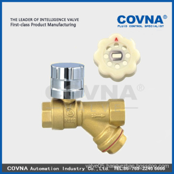 Brass ball valve with magnetic lock and filters DL1147